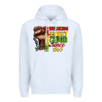 White juneteenth breaking every chain since 1865 Premium Hoodie - CowGirlArtShop