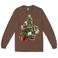 Chestnut Festive af Christmas middle finger Long Sleeve Tee - NancyCooperArtShop