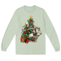 Matcha Festive af Christmas middle finger Long Sleeve Tee - NancyCooperArtShop