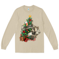 Mushroom Festive af Christmas middle finger Long Sleeve Tee - NancyCooperArtShop