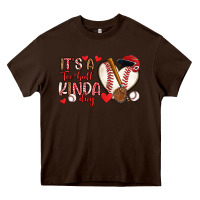 Chocolate Brown it s a tee ball kinda day baseball Heavy Core Tee - Artiststas