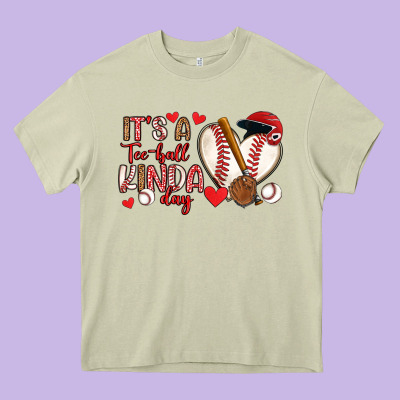 It S A Tee Ball Kinda Day Baseball Heavy Core Tee Designed By Artiststas