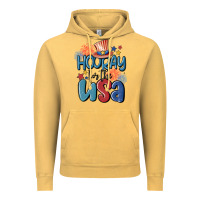 Vintage Mustard hooray for the usa Vintage Hoodie - MaliasSmallBusiness