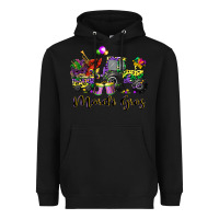 Black mardi gras tractor Heavyweight Hoodie - CowGirlArtShop