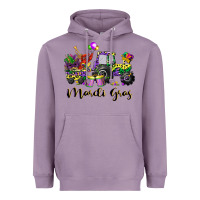Lavender mardi gras tractor Heavyweight Hoodie - CowGirlArtShop