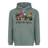 Sage mardi gras tractor Heavyweight Hoodie - CowGirlArtShop