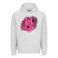 Dove Grey ribbon patch Premium Hoodie - JahusDesignShop