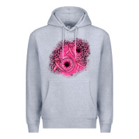 Heather Grey ribbon patch Premium Hoodie - JahusDesignShop