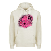 Oatmeal Heather ribbon patch Premium Hoodie - JahusDesignShop