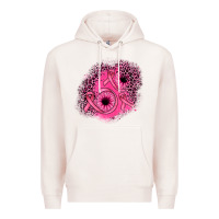 Pale Pink ribbon patch Premium Hoodie - JahusDesignShop