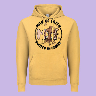 Man Of Faith Vintage Hoodie Designed By Maliassmallbusiness