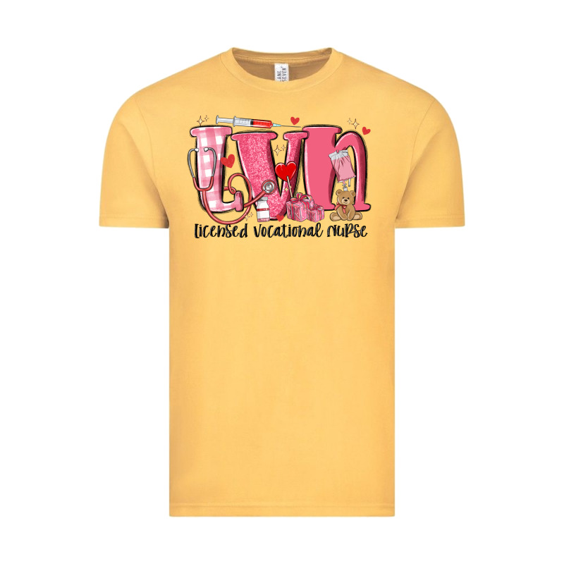 Lvn Licensed Vocational Nurse Valentine's Day Vintage Tee by MaliasSmallBusiness | Teevron