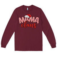 Burgundy Mama Claus Long Sleeve Tee - MaliasSmallBusiness