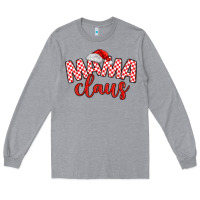 Heather Grey Mama Claus Long Sleeve Tee - MaliasSmallBusiness