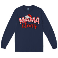 Navy Mama Claus Long Sleeve Tee - MaliasSmallBusiness