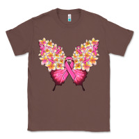 Chestnut Pink ribbon Breast Cancer butterfly Classic Tee - NancyCooperArtShop