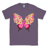 Lavender Pink ribbon Breast Cancer butterfly Classic Tee - NancyCooperArtShop