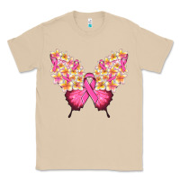 Mushroom Pink ribbon Breast Cancer butterfly Classic Tee - NancyCooperArtShop