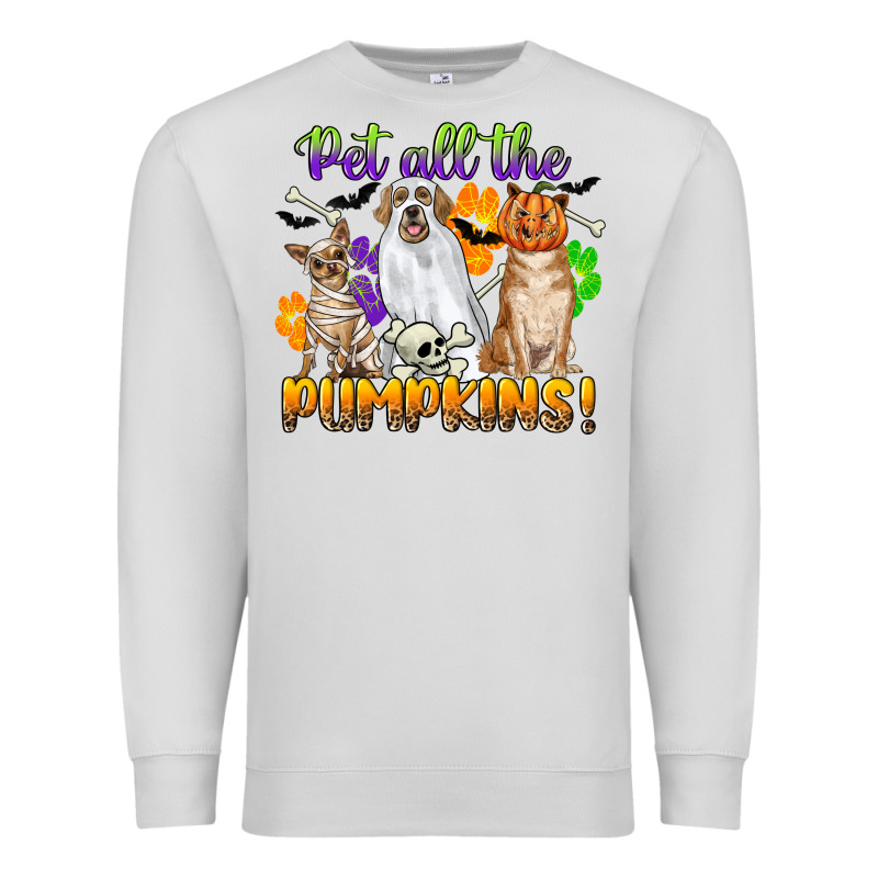 Pet All The Pumpkins Premium Sweatshirt by CowGirlArtShop | Teevron