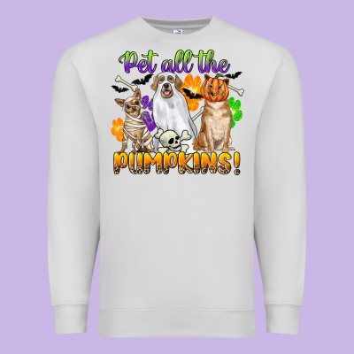 Pet All The Pumpkins Premium Sweatshirt Designed By Cowgirlartshop