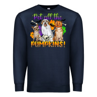 Navy pet all the pumpkins Premium Sweatshirt - CowGirlArtShop