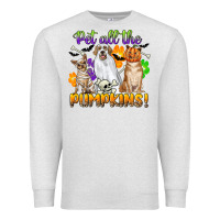 Oatmeal Heather pet all the pumpkins Premium Sweatshirt - CowGirlArtShop