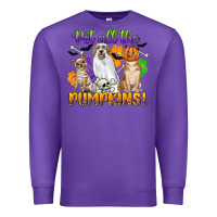 Purple pet all the pumpkins Premium Sweatshirt - CowGirlArtShop