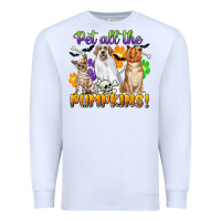 White pet all the pumpkins Premium Sweatshirt - CowGirlArtShop