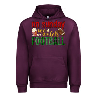 Mauve Wine on sunday we watch football Urban Hoodie - BundleAndBundleShop