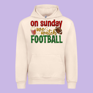 On Sunday We Watch Football Urban Hoodie Designed By Bundleandbundleshop