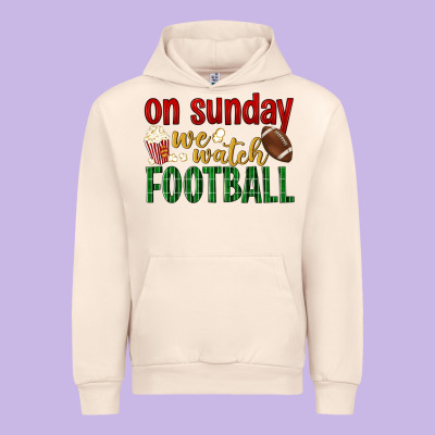 On Sunday We Watch Football Urban Hoodie Designed By Bundleandbundleshop