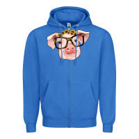 True Royal sunflowers with pig Zipper Hoodie - RanaPortraitStore