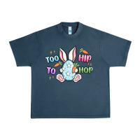 Midnight Navy too hip to hop easter Urban Heavy Tee - MaliasSmallBusiness