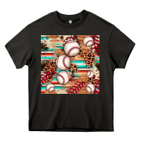 Asphalt baseball leopard cowhide turquoise seamless pattern Heavy Core Tee - JahusDesignShop