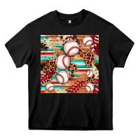 Black baseball leopard cowhide turquoise seamless pattern Heavy Core Tee - JahusDesignShop
