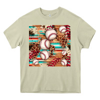 Mossy baseball leopard cowhide turquoise seamless pattern Heavy Core Tee - JahusDesignShop