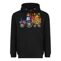 Black mardi gras tractor Heavyweight Hoodie - CowGirlArtShop