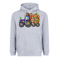 Heather Grey mardi gras tractor Heavyweight Hoodie - CowGirlArtShop