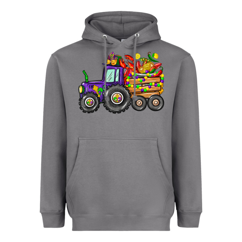 Mardi Gras Tractor Heavyweight Hoodie by CowGirlArtShop | Teevron