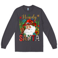 Smoke Howdy Santa Long Sleeve Tee - NancyCooperArtShop