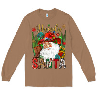 Toasted Coconut Howdy Santa Long Sleeve Tee - NancyCooperArtShop
