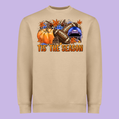 Tis The Season Football Heavyweight Sweatshirt Designed By Nancycooperartshop