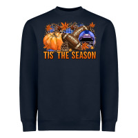 Navy tis the season football Heavyweight Sweatshirt - NancyCooperArtShop