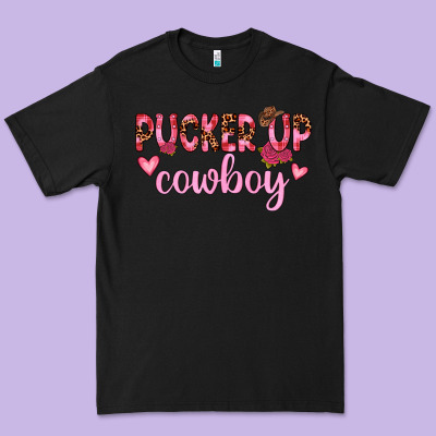 Pucker Up Cowboy Premium Tee Designed By Jahusdesignshop