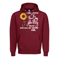 Burgundy I Will Choose To Find Joy In The Journey That God Zipper Hoodie - Bettercallsaul
