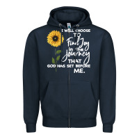 Navy I Will Choose To Find Joy In The Journey That God Zipper Hoodie - Bettercallsaul