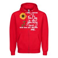 Red I Will Choose To Find Joy In The Journey That God Zipper Hoodie - Bettercallsaul