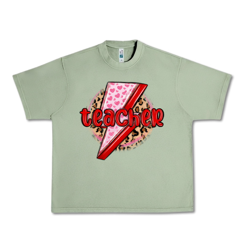 Teacher Lightning Bolt Valentines Day Urban Heavy Tee by MaliasSmallBusiness | Teevron