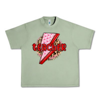 Oil Green teacher lightning bolt valentines day Urban Heavy Tee - MaliasSmallBusiness