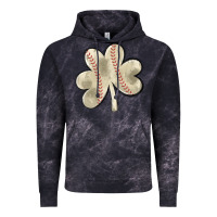 Cloud Black baseball distressed shamrock Vintage Hoodie - MaliasSmallBusiness
